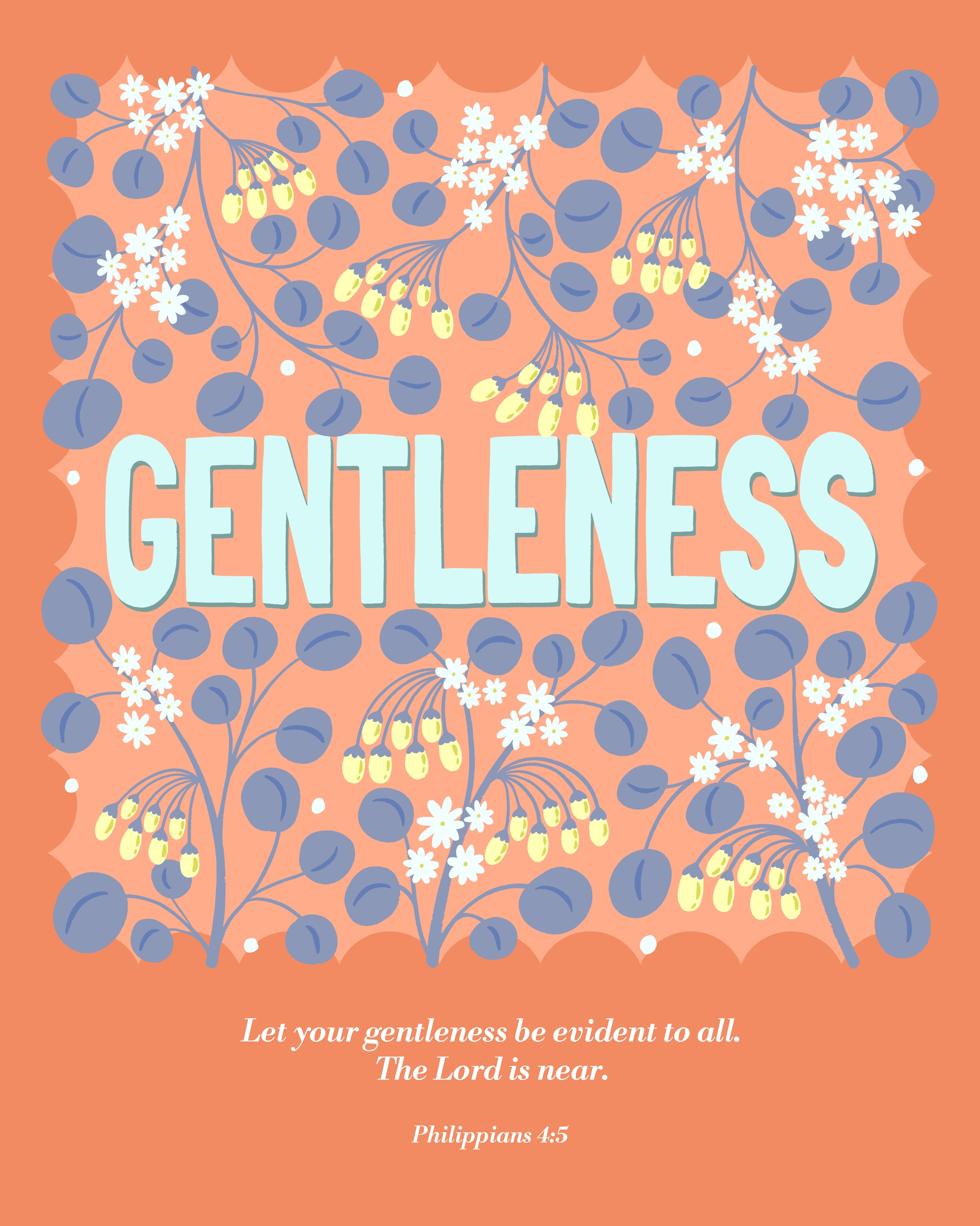 GENTLENESS Fruit of the Spirit - Digital Download JPEG + PNG Bible Verse Wall Art Printable Christian Home Decor/Cricut Crafts/Planner