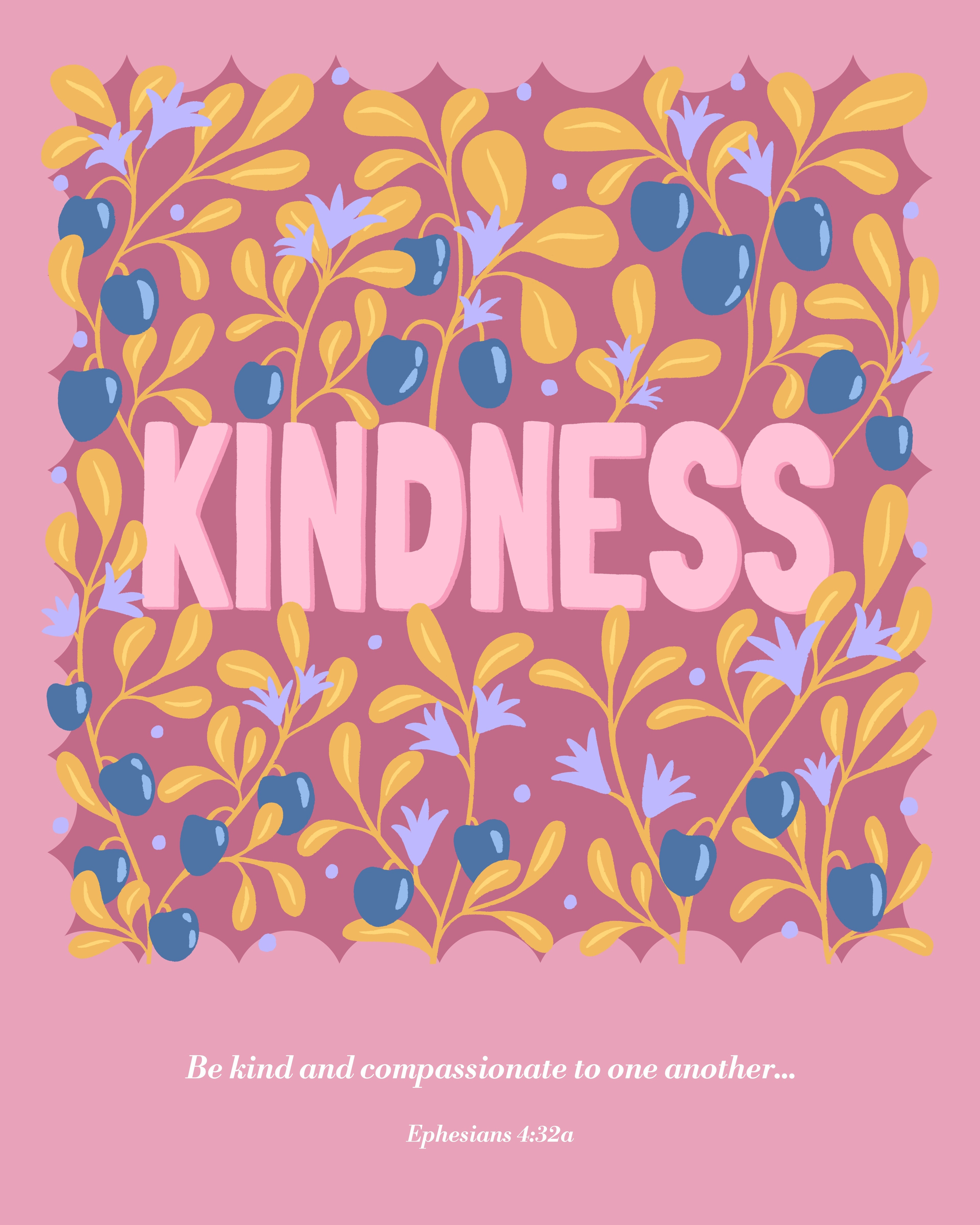 KINDNESS Fruit of the Spirit - Digital Download JPEG + PNG Bible Verse Wall Art Printable Christian Home Decor/Cricut Crafts/Planner